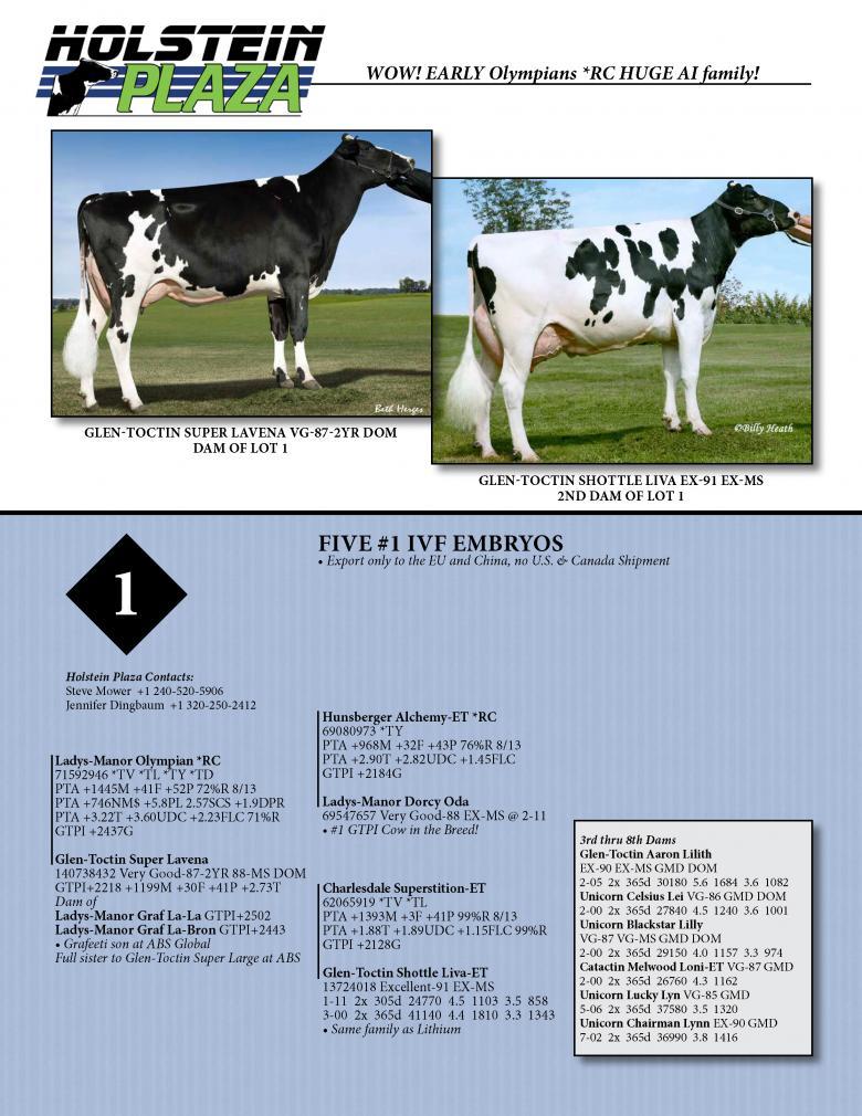 Datasheet for IVF OLYMPIAN *RC x Glen-Toctin Super Lavena